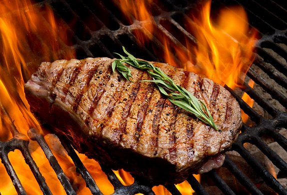 Steak z roštěnce s bylinkovým máslem